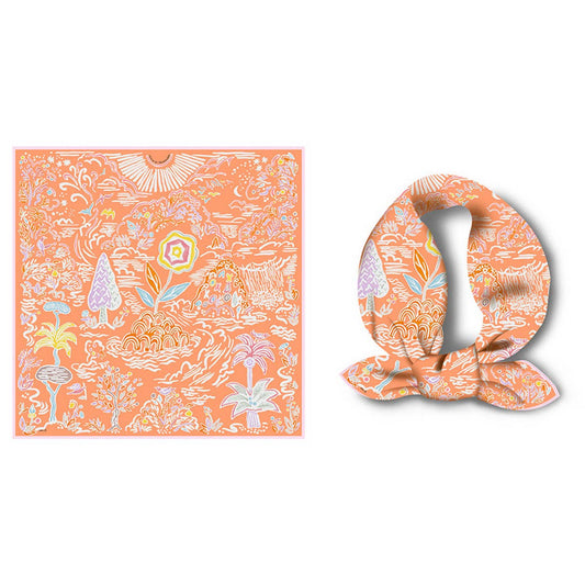 Sweet Satin Square Scarf for Women