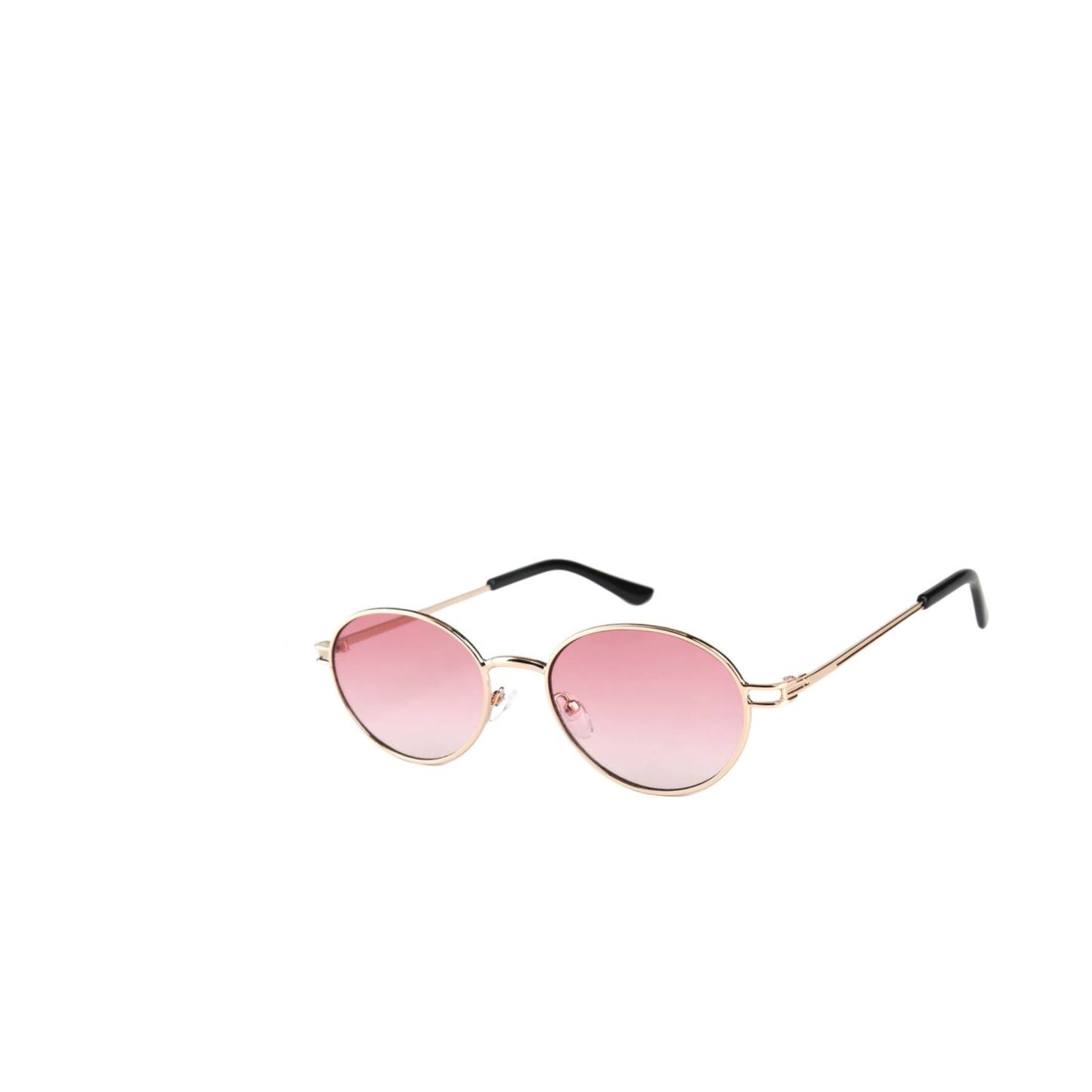 Metal Oval Sunglasses in Gold