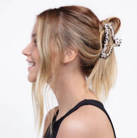 Satin Wrapped Claw Clip Leopard