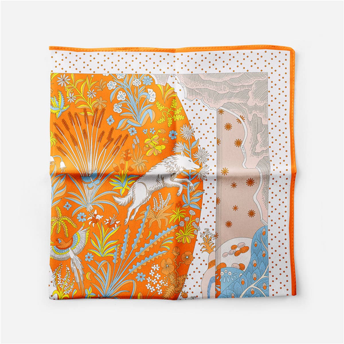 Silk Feel Square Scarf for Travel & Styling_CWASC0651