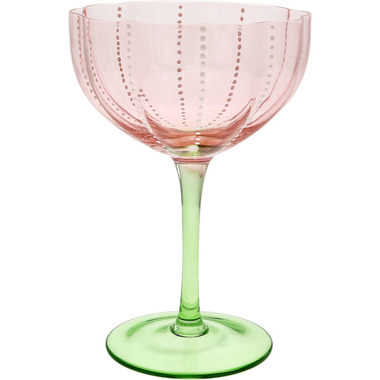 Mom 12 oz Stemmed Pink Glass
