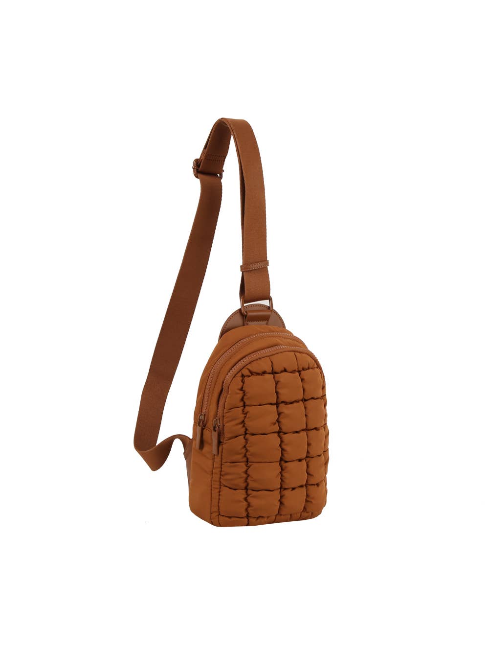 Metro Muse Puffy Quilted Nylon Sling Crossbody Bag