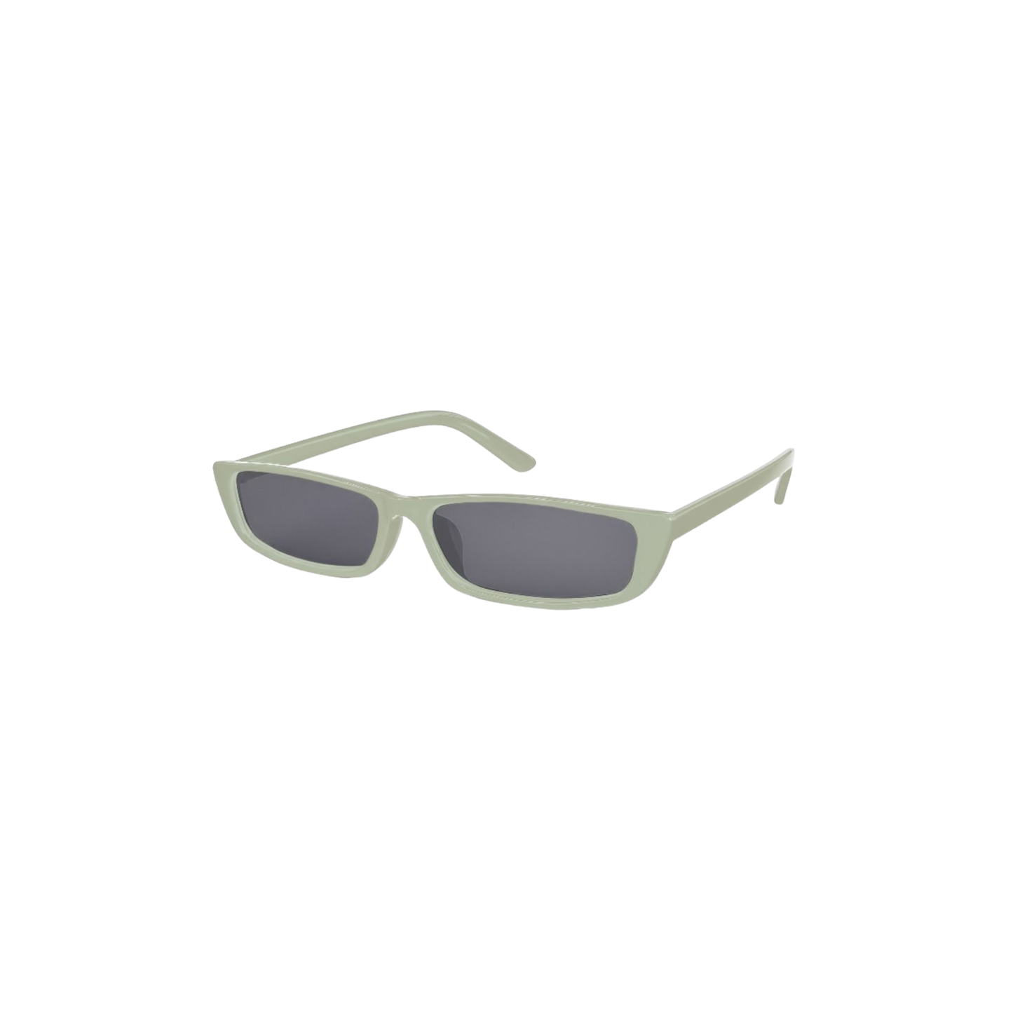 Slim Rectangle Sunglasses in Black