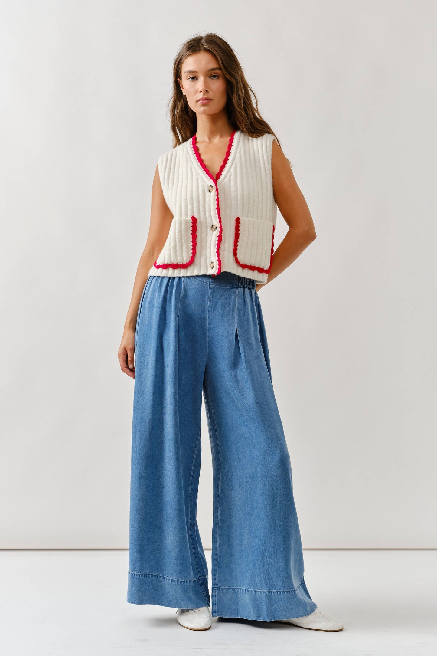 SMOCKING WAIST SUPER SOFT WIDE PANTS