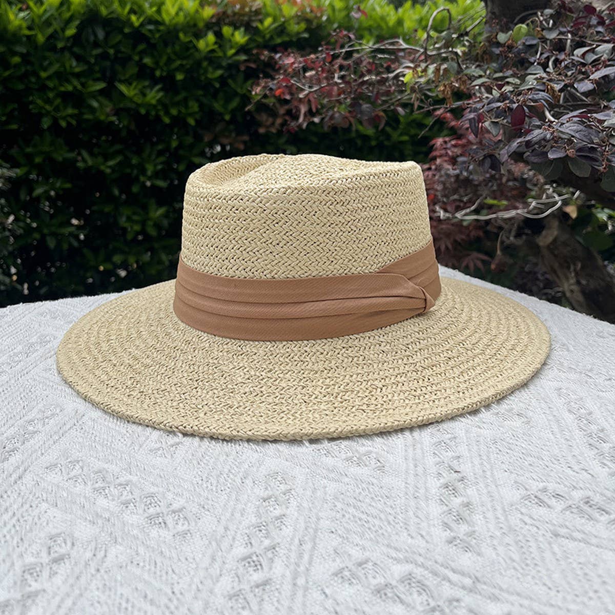 BEACH VACATION SUN FEDORA STRAW HATS FOR WOMEN_CWAH1151
