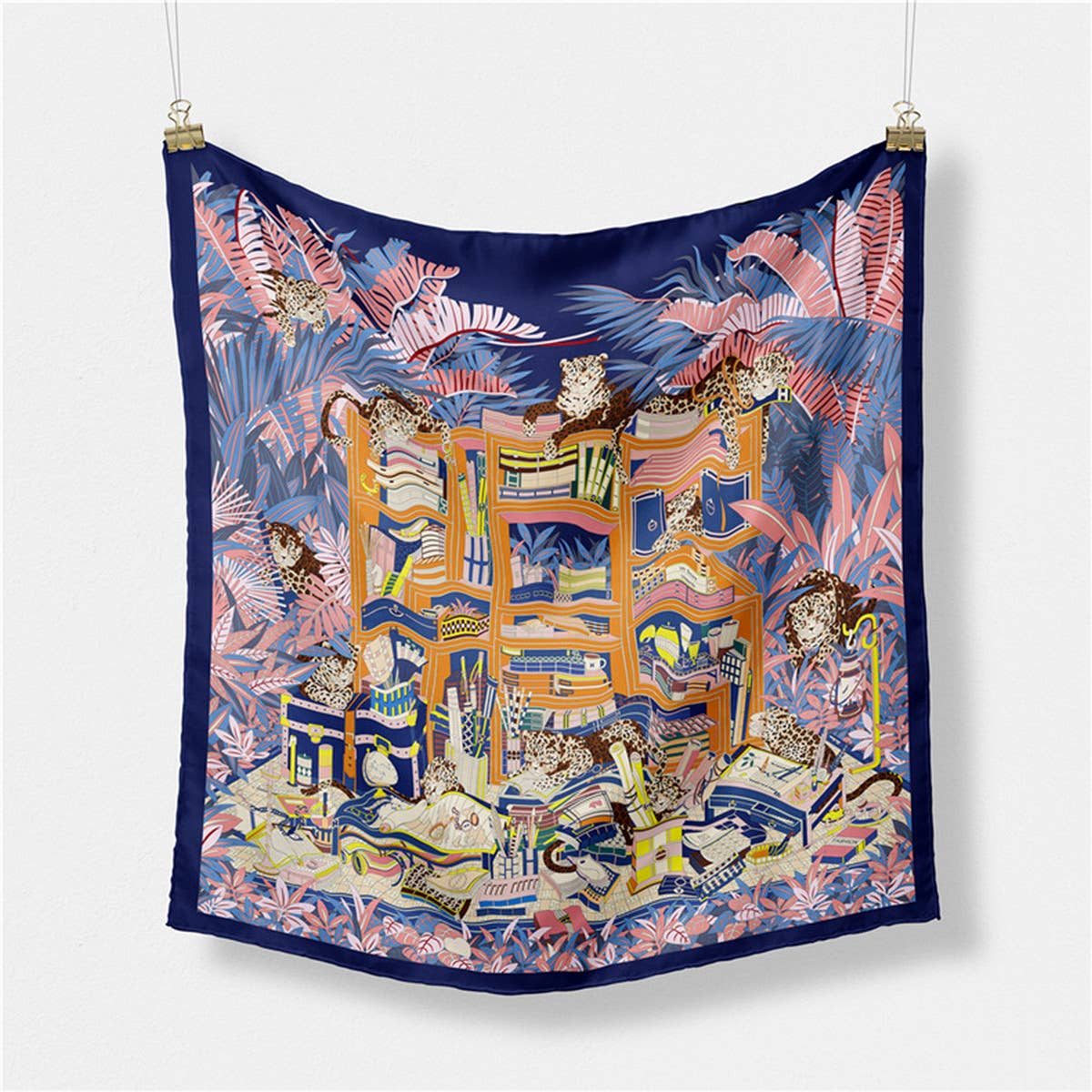 Green Silk Scarf – Versatile Neck Tie & Hair Acces_CWASC0659