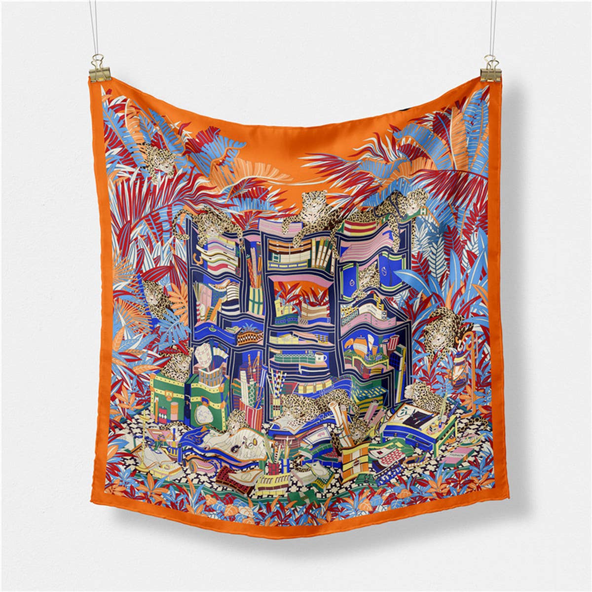 Green Silk Scarf – Versatile Neck Tie & Hair Acces_CWASC0659