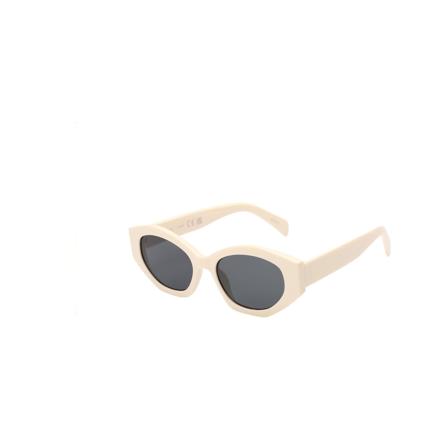 Chunky Cat Eye Sunglasses in Jet Black