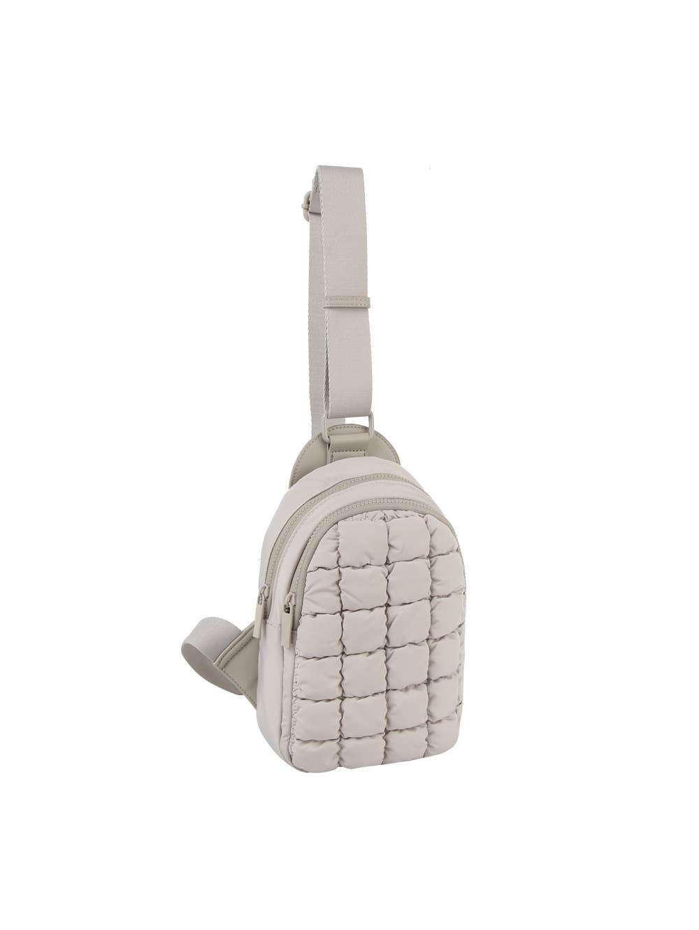 Metro Muse Puffy Quilted Nylon Sling Crossbody Bag