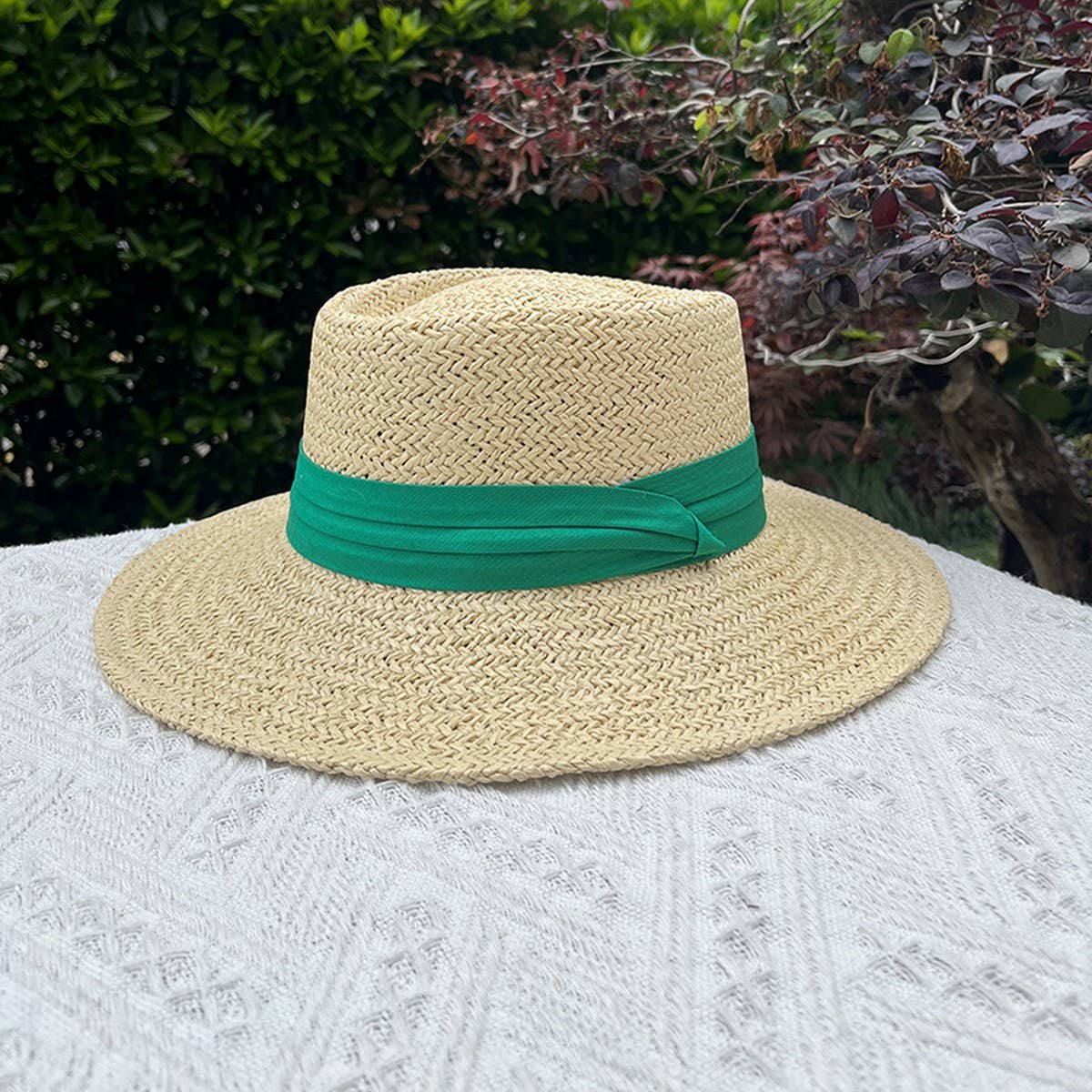 BEACH VACATION SUN FEDORA STRAW HATS FOR WOMEN_CWAH1151