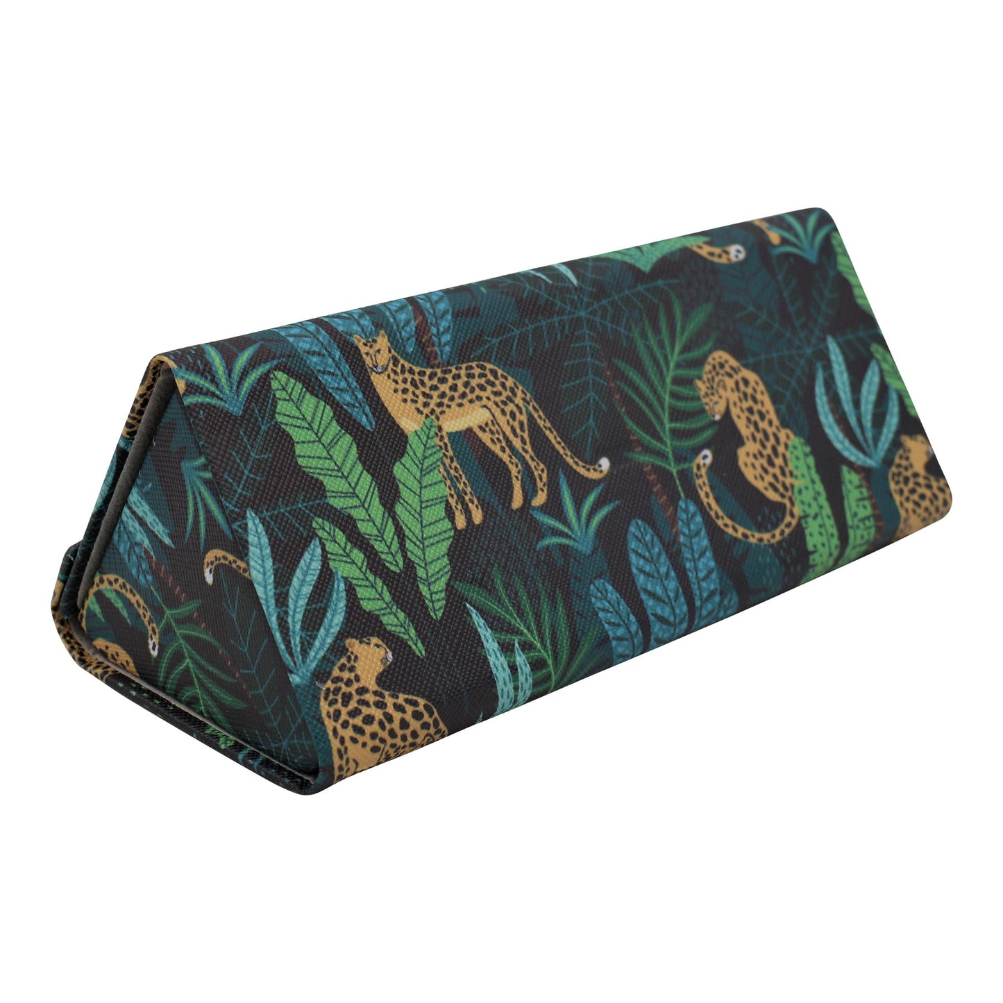Cheetah Glasses Case Vegan Leather