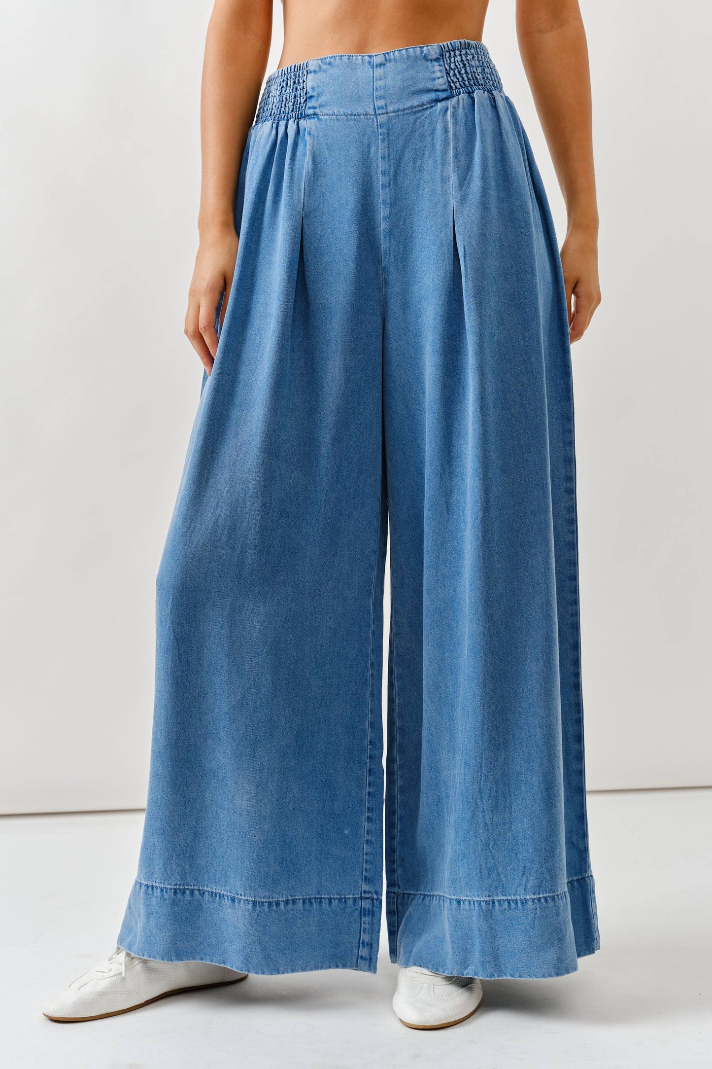SMOCKING WAIST SUPER SOFT WIDE PANTS