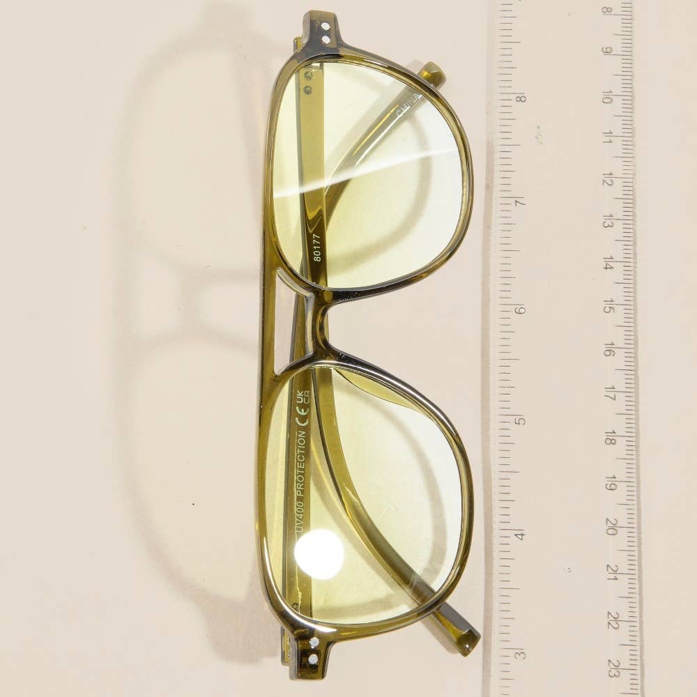 Resin Aviator Frame Sunglasses Set