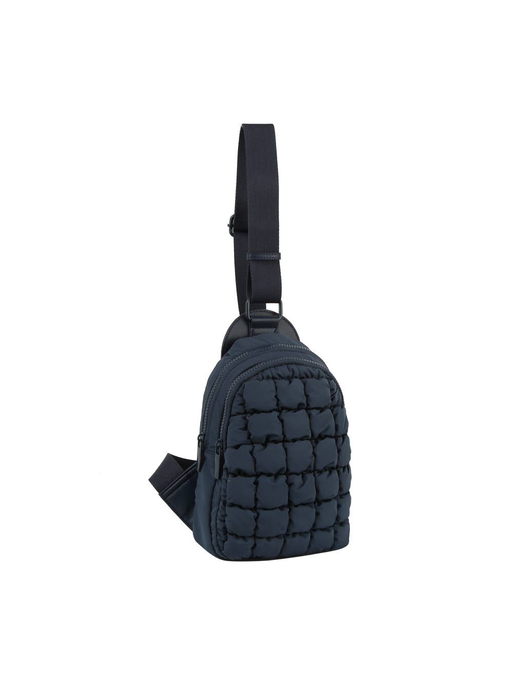 Metro Muse Puffy Quilted Nylon Sling Crossbody Bag