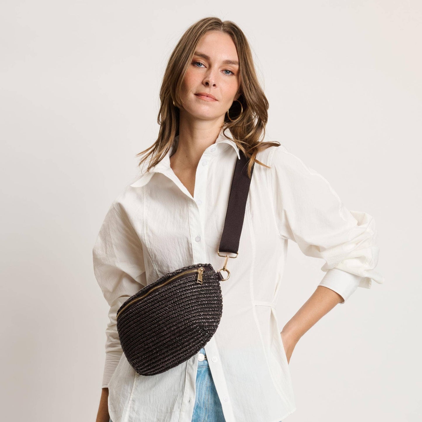 Gizelle Large Checker Belt Bag