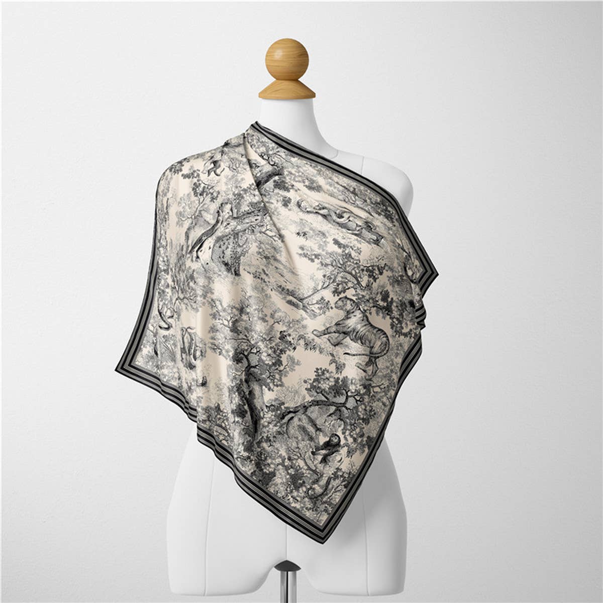 Versatile Square Scarf – Hair Tie&Bag Wrap Ribbon_CWASC0650