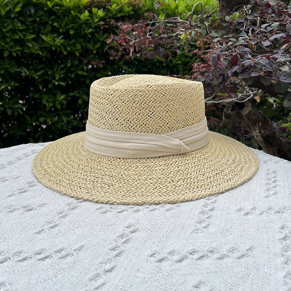 BEACH VACATION SUN FEDORA STRAW HATS FOR WOMEN_CWAH1151