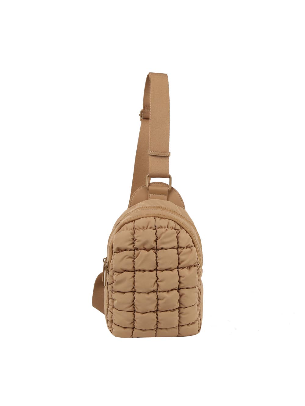 Metro Muse Puffy Quilted Nylon Sling Crossbody Bag