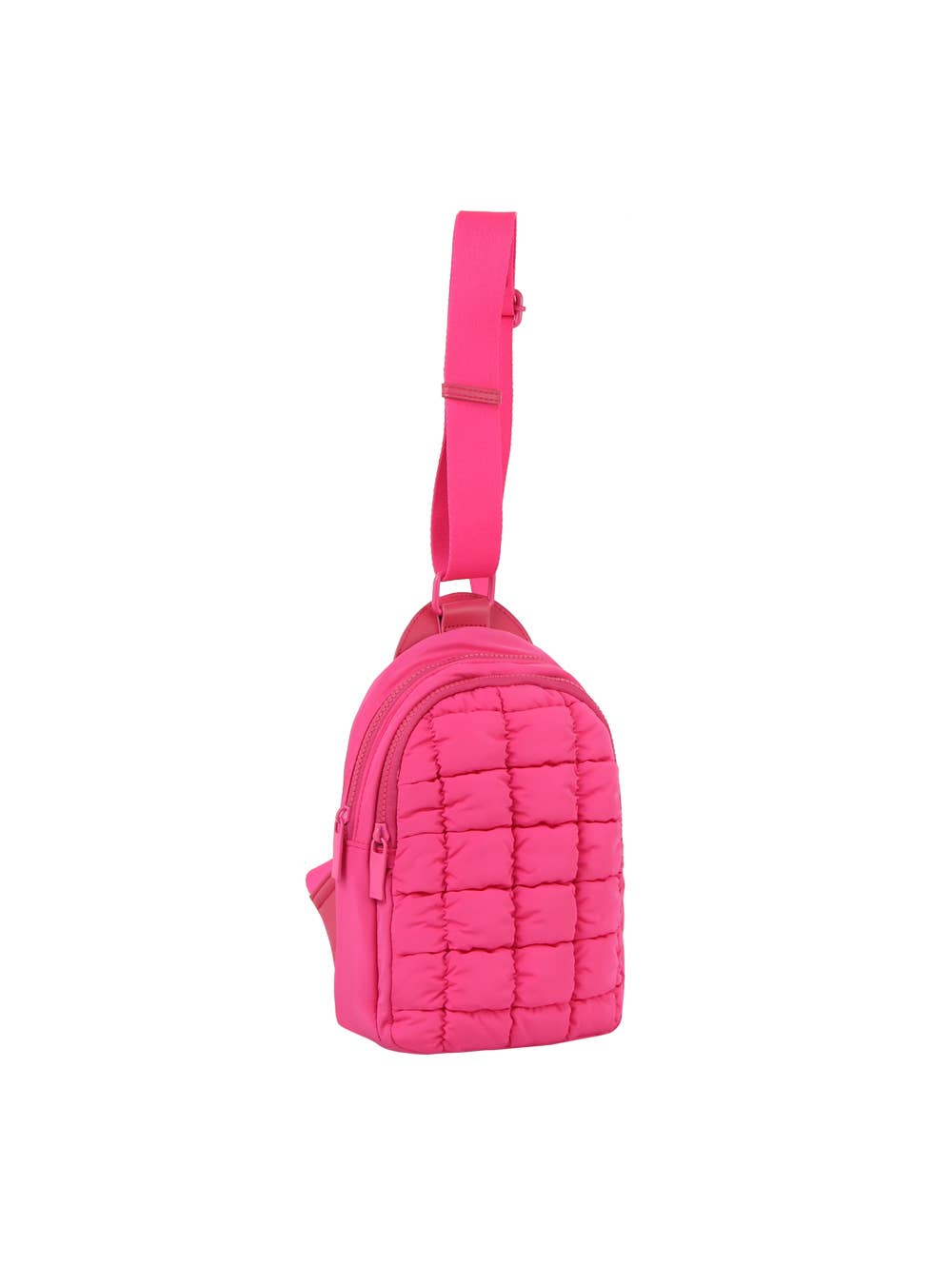 Metro Muse Puffy Quilted Nylon Sling Crossbody Bag