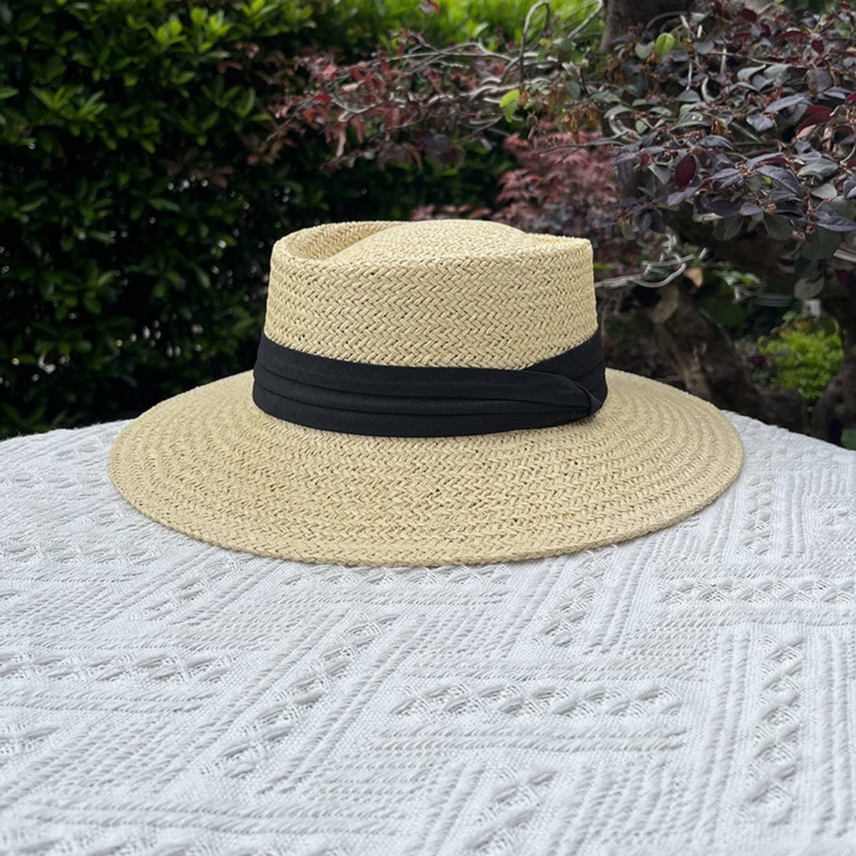 BEACH VACATION SUN FEDORA STRAW HATS FOR WOMEN_CWAH1151