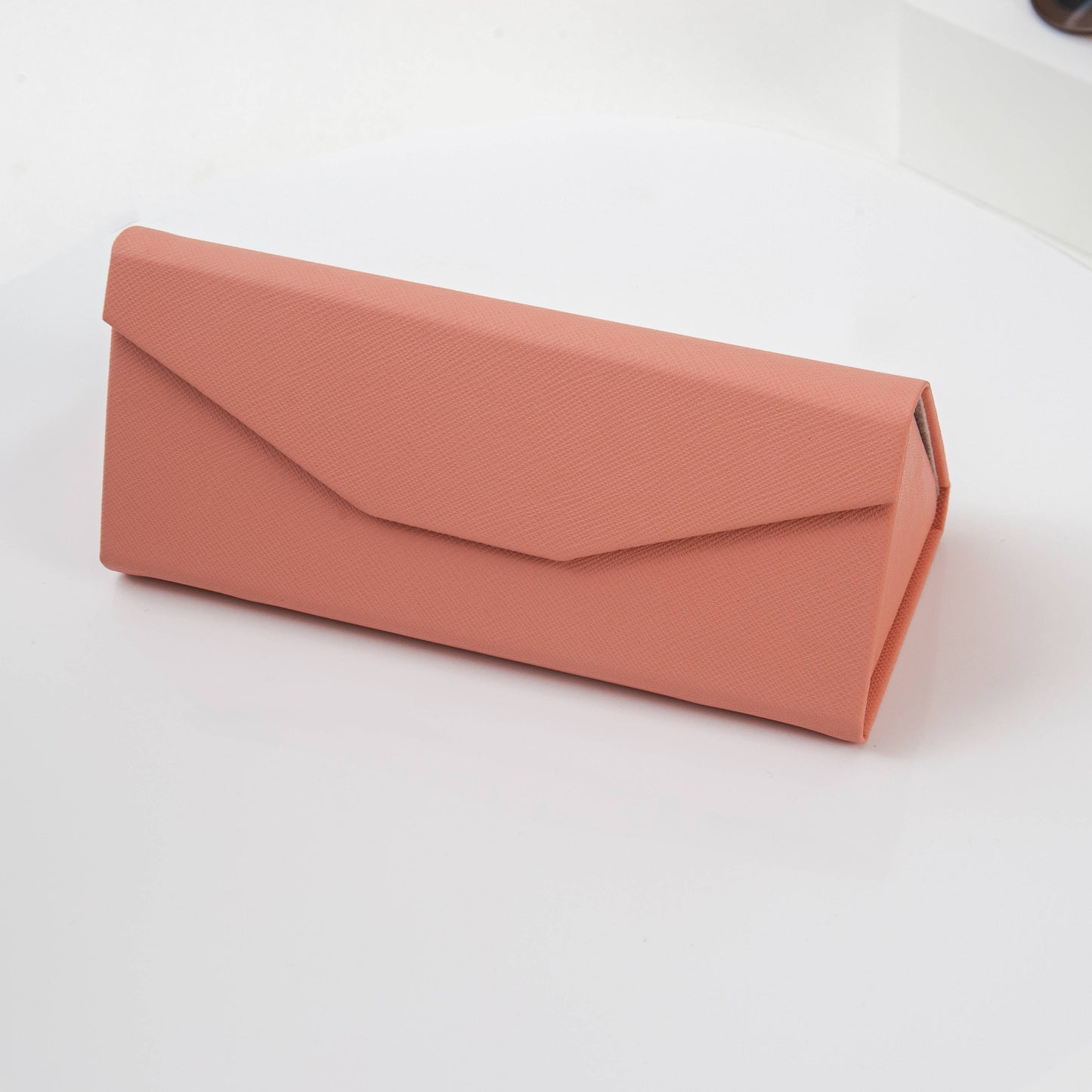 Vegan Leather Hard Shell Folding Sunglasses Glasses Case