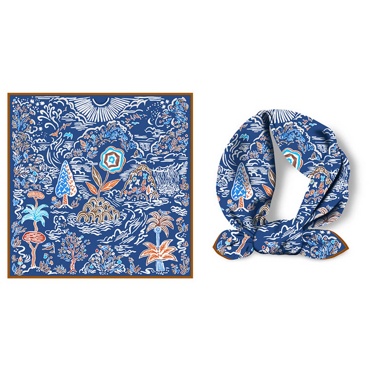 Sweet Satin Square Scarf for Women