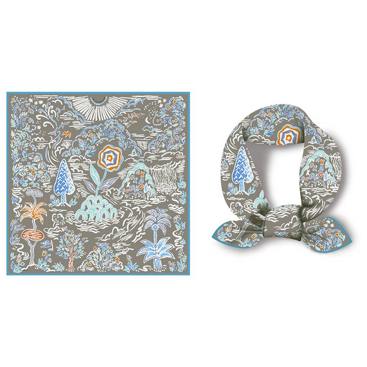 Sweet Satin Square Scarf for Women