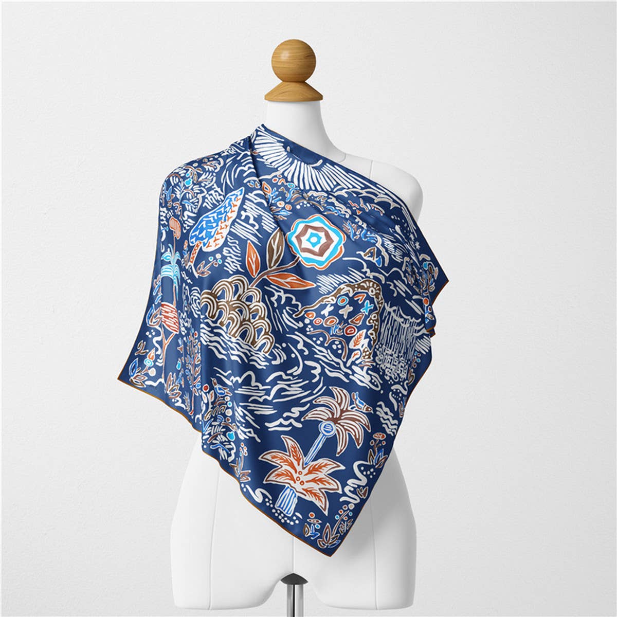Sweet Satin Square Scarf for Women