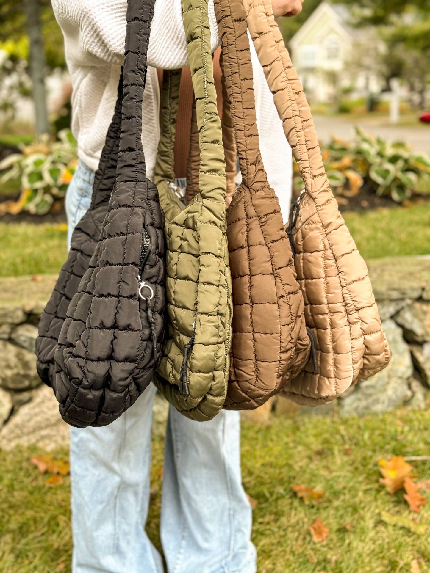 Puffer Hobo Tote