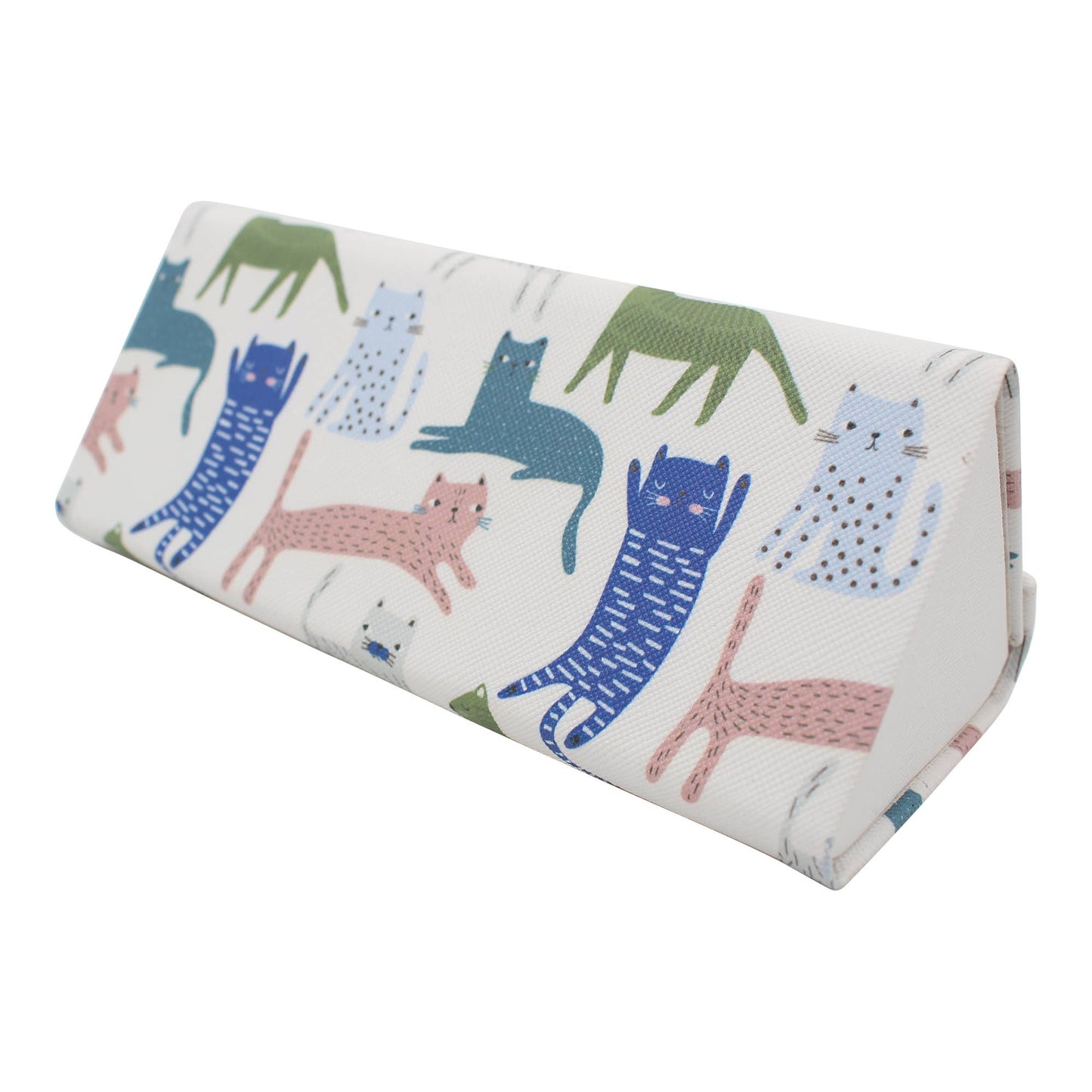 Indie Cats Glasses Case Cute Animals Vegan Leather