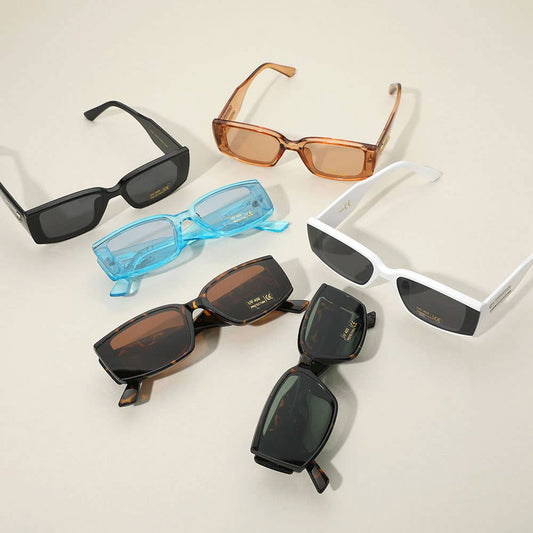 Trendy Rectangle Frame Wayfarer Sunglasses