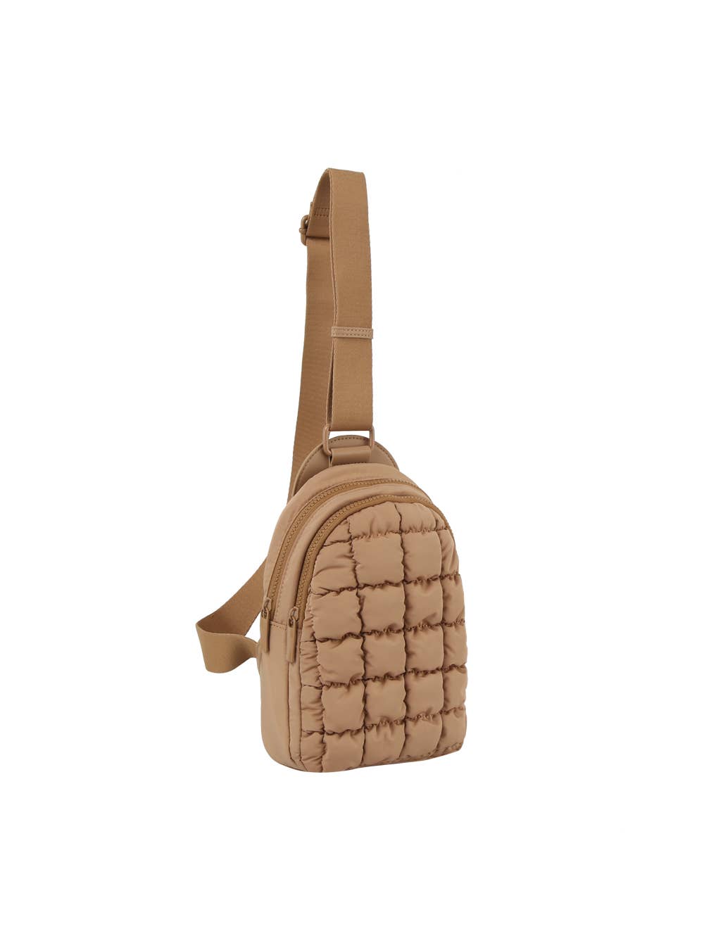 Metro Muse Puffy Quilted Nylon Sling Crossbody Bag