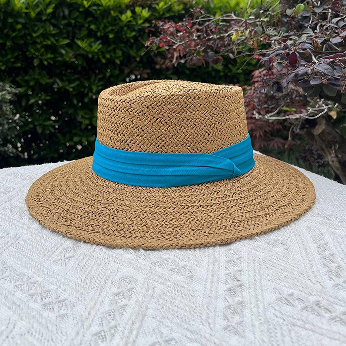 BEACH VACATION SUN FEDORA STRAW HATS FOR WOMEN_CWAH1151