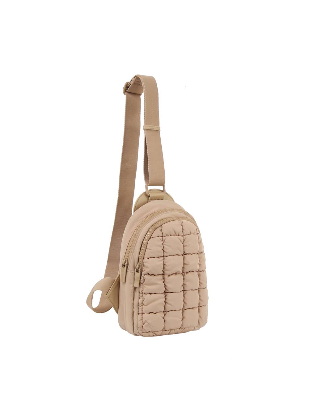 Metro Muse Puffy Quilted Nylon Sling Crossbody Bag