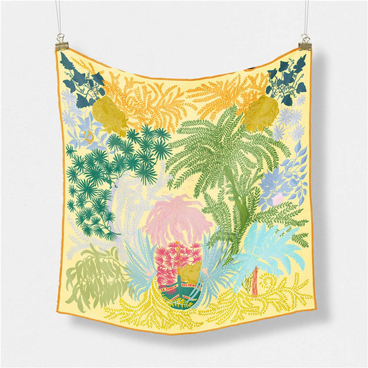 20.9" Silky Satin Square Scarf – Sweet Cream Style_CWASC0642
