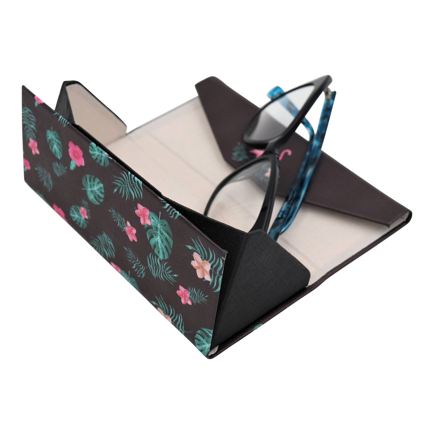 Flamingo Glasses Case – Cute Animals – Vegan Leather