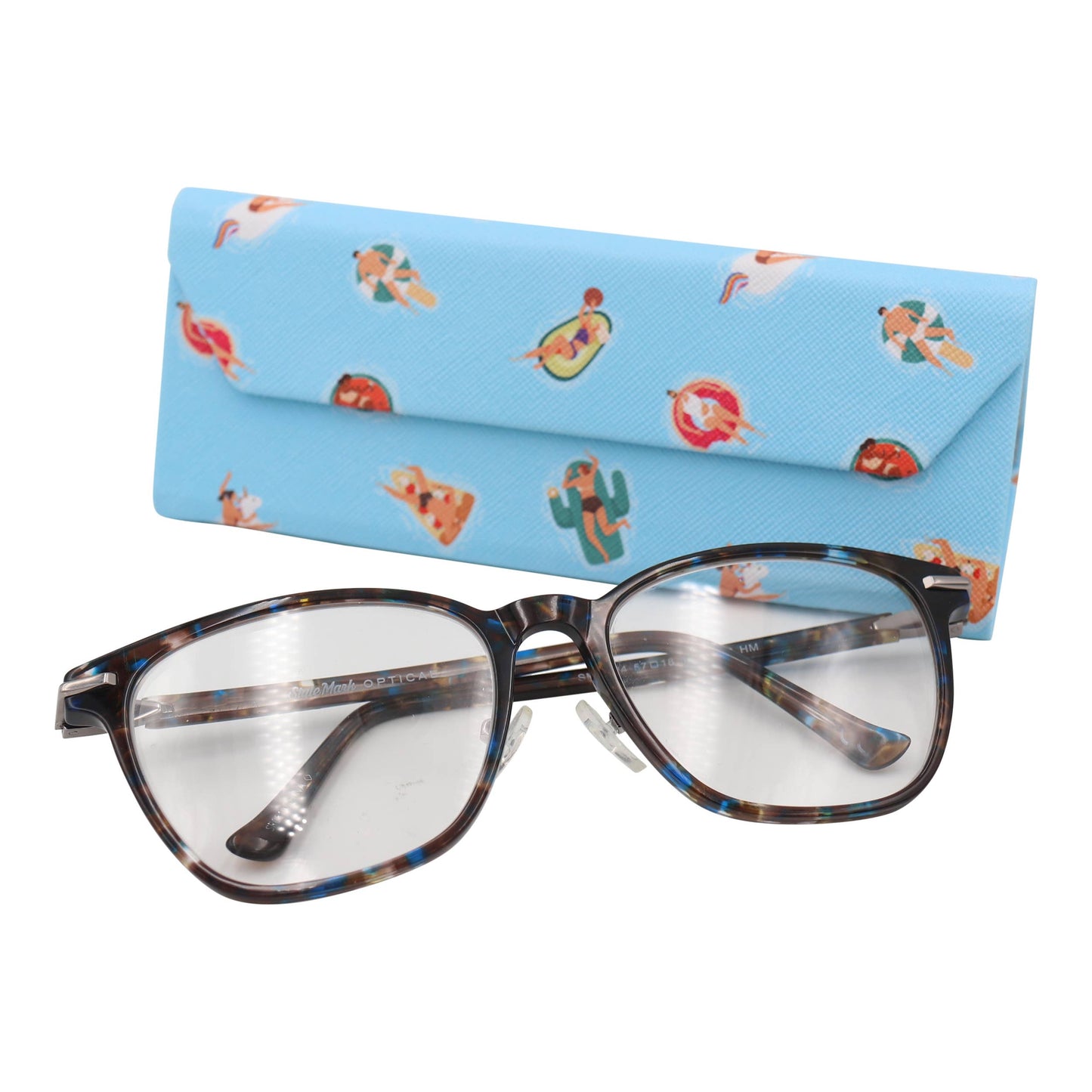 Glasses Case With Cleaning Cloth for Eyeglasses, Sunglasses