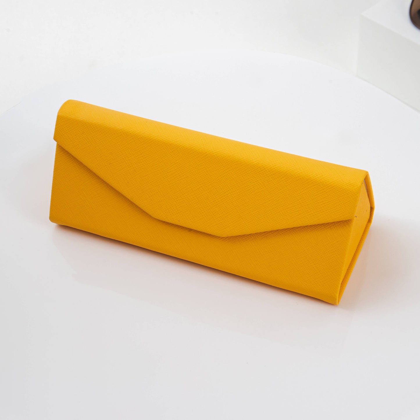 Vegan Leather Hard Shell Folding Sunglasses Glasses Case