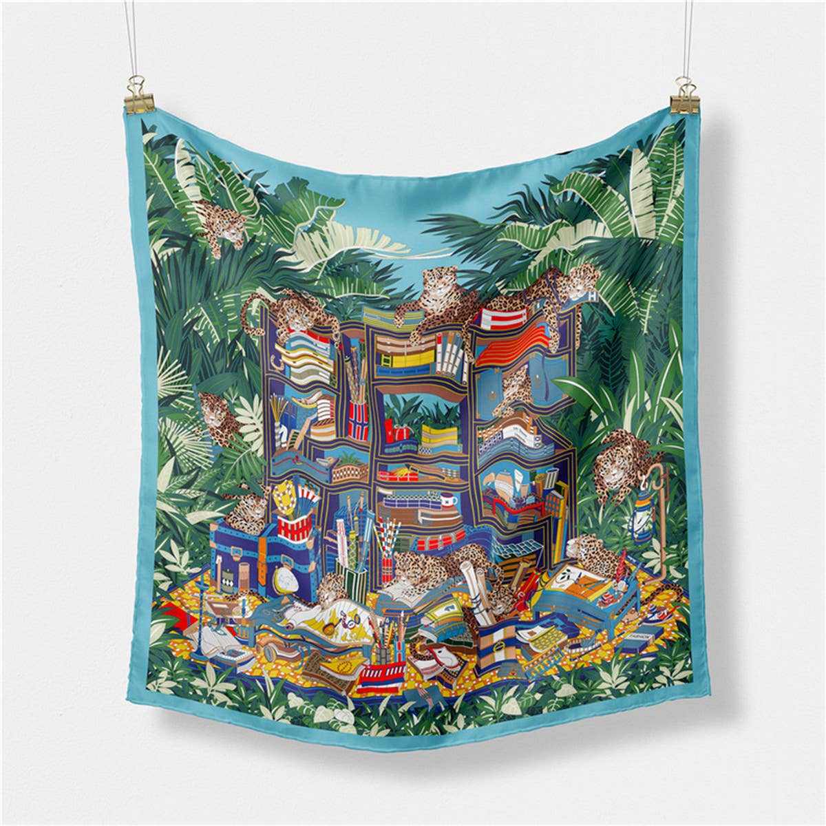 Green Silk Scarf – Versatile Neck Tie & Hair Acces_CWASC0659