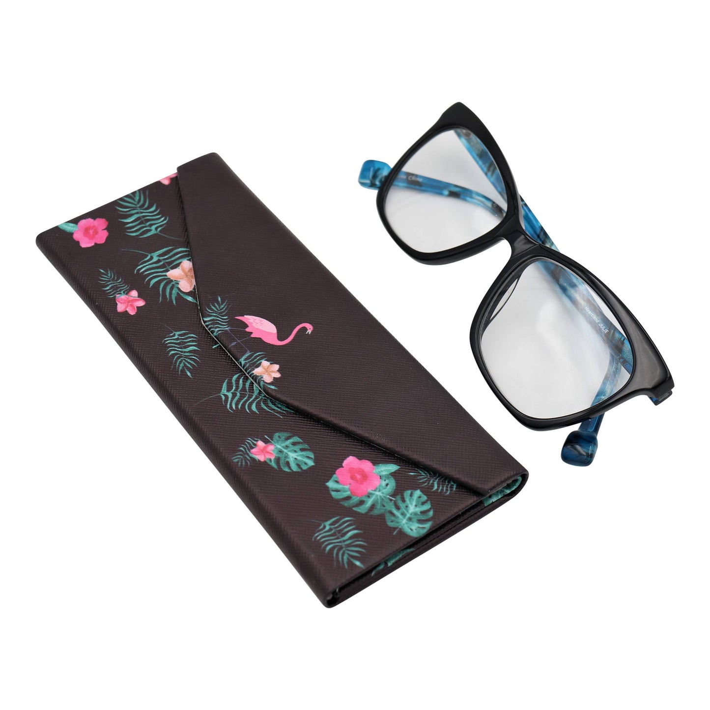 Flamingo Glasses Case – Cute Animals – Vegan Leather
