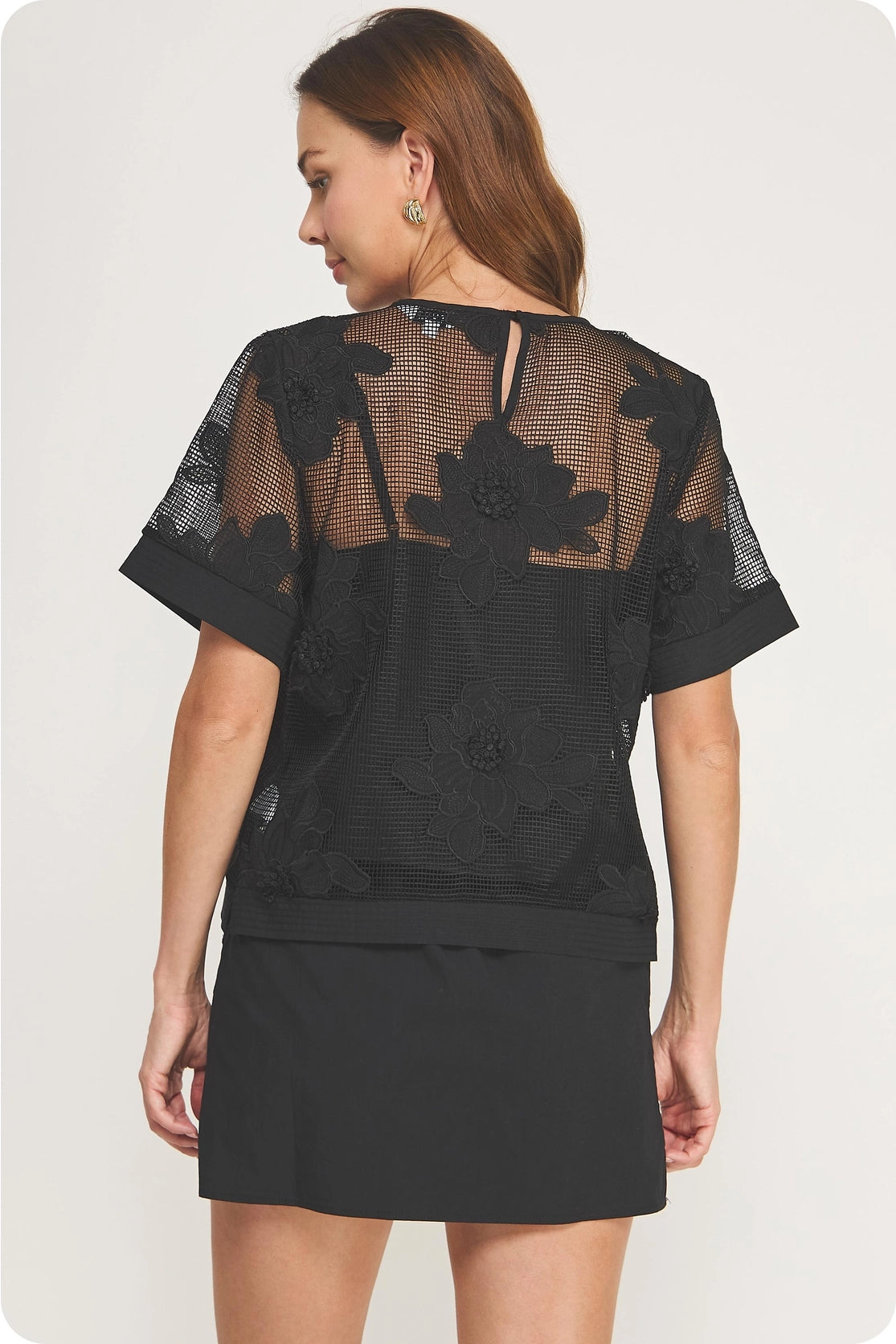 Embroidery Floral Mesh Set