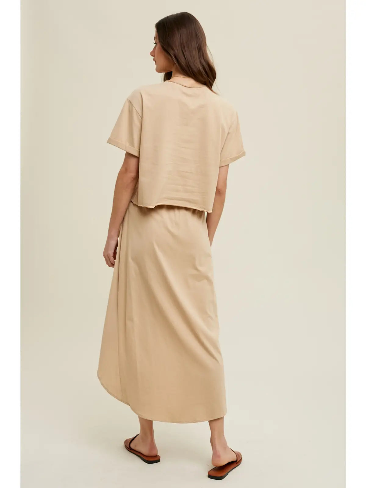 Two Piece Cotton Top and Skirt Set