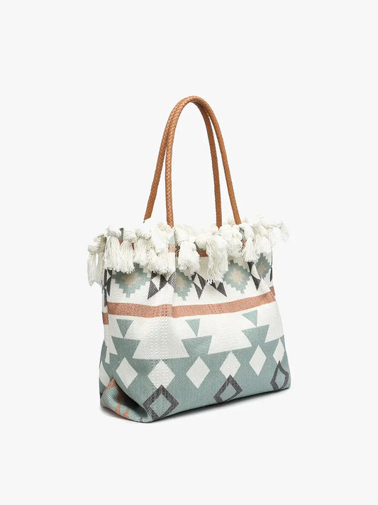 Madison Handwoven Aztec Tote Bag