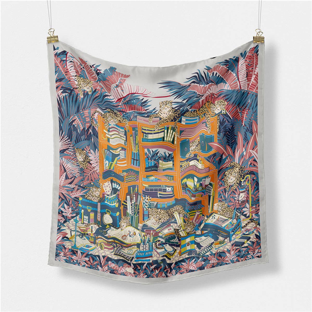 Green Silk Scarf – Versatile Neck Tie & Hair Acces_CWASC0659