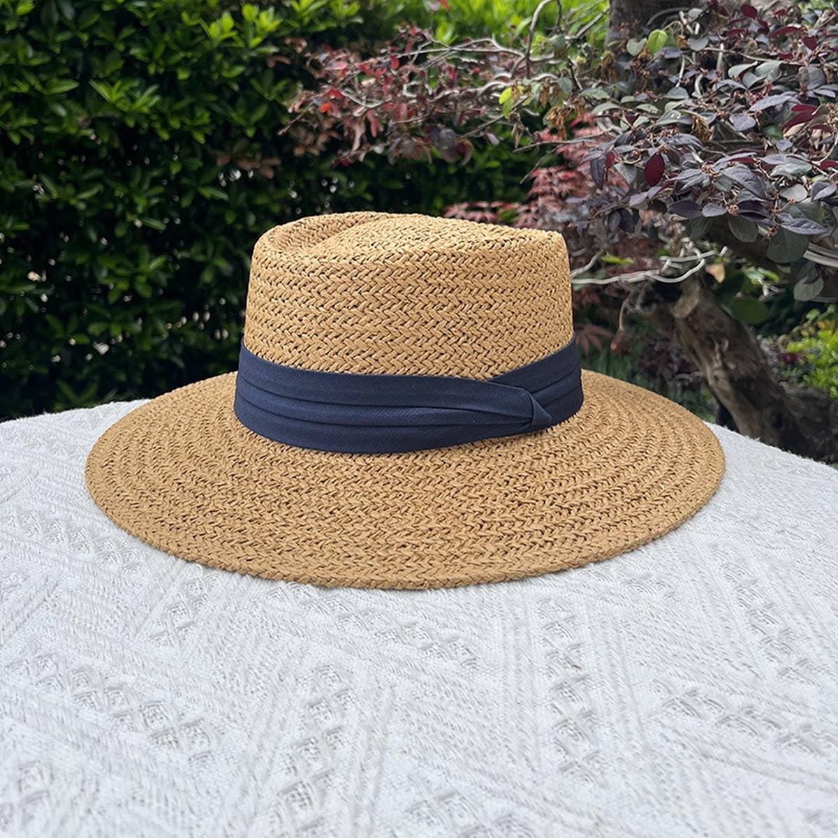 BEACH VACATION SUN FEDORA STRAW HATS FOR WOMEN_CWAH1151