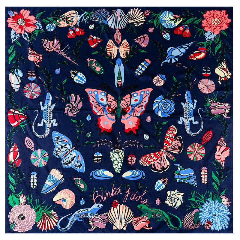 Large Insects Butterfly Square Scarf