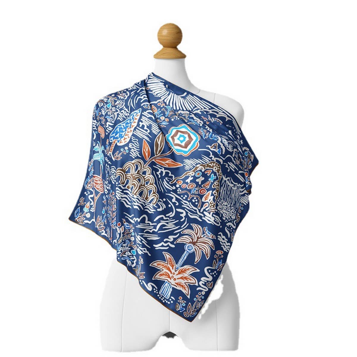 Sweet Satin Square Scarf for Women