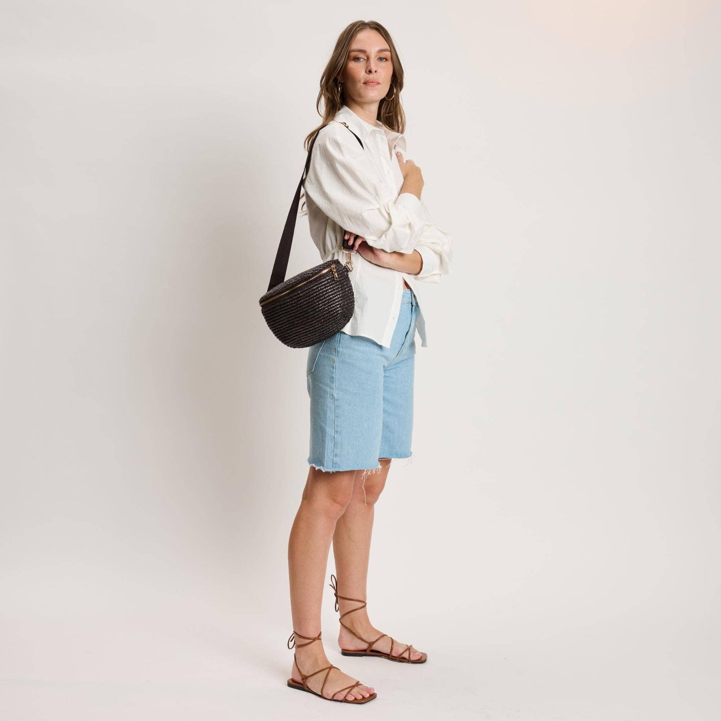 Gizelle Large Checker Belt Bag