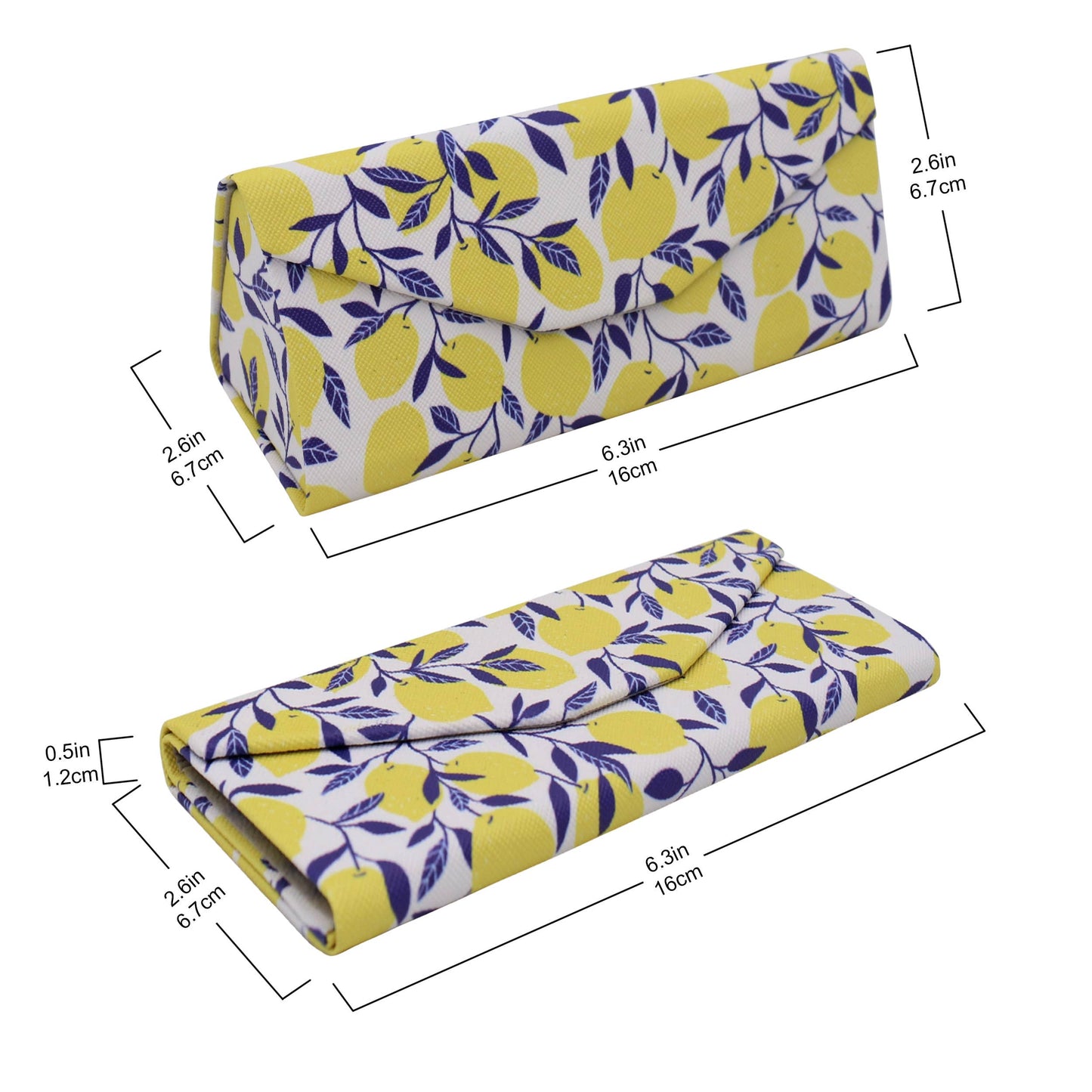 Lemon / Lime Glasses Case – Cute Fruits – Vegan Leather