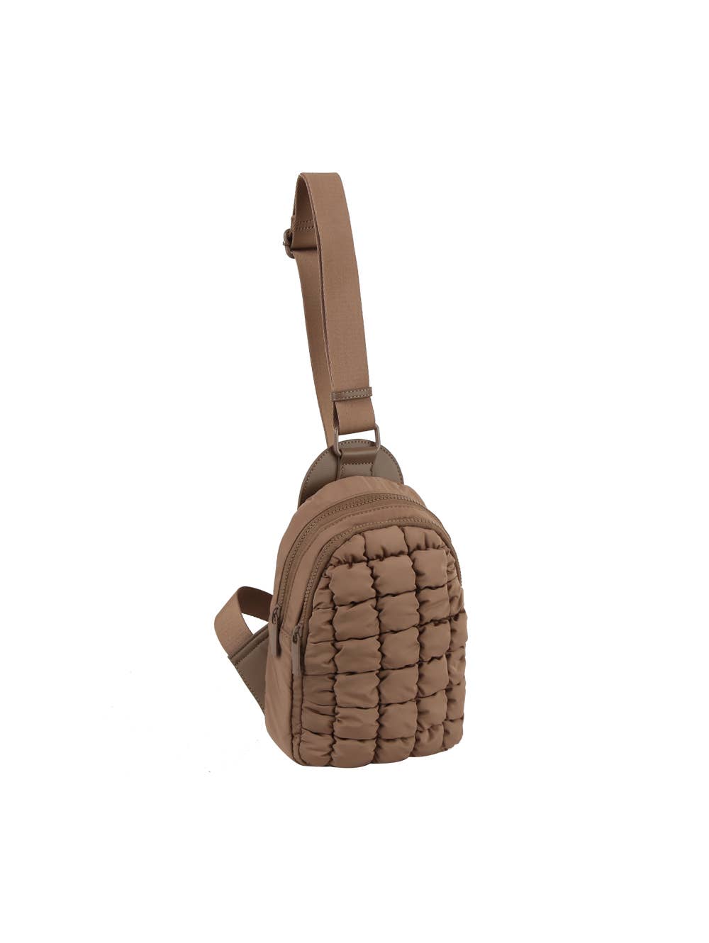 Metro Muse Puffy Quilted Nylon Sling Crossbody Bag